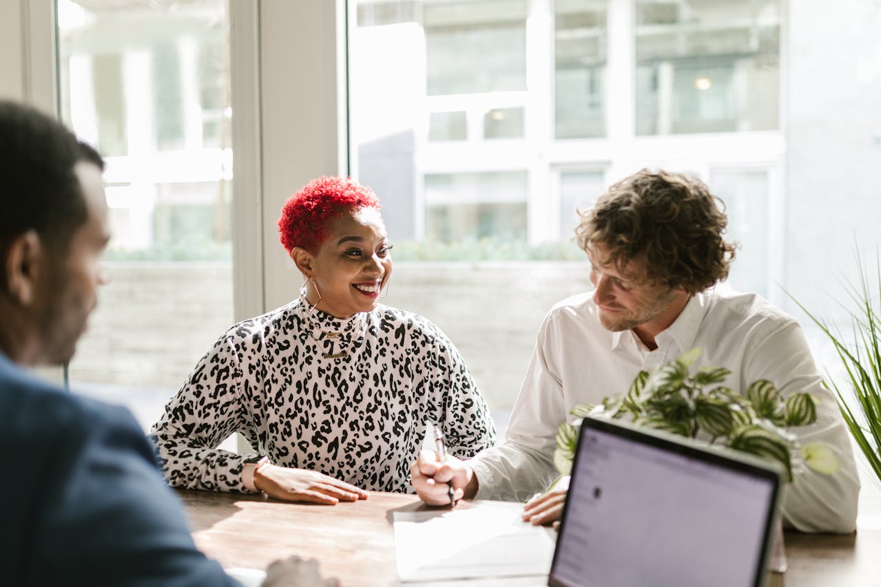 Photo by RDNE Stock project: https://www.pexels.com/photo/man-in-black-and-white-long-sleeve-shirt-sitting-beside-woman-in-white-long-sleeve-shirt-7821915/